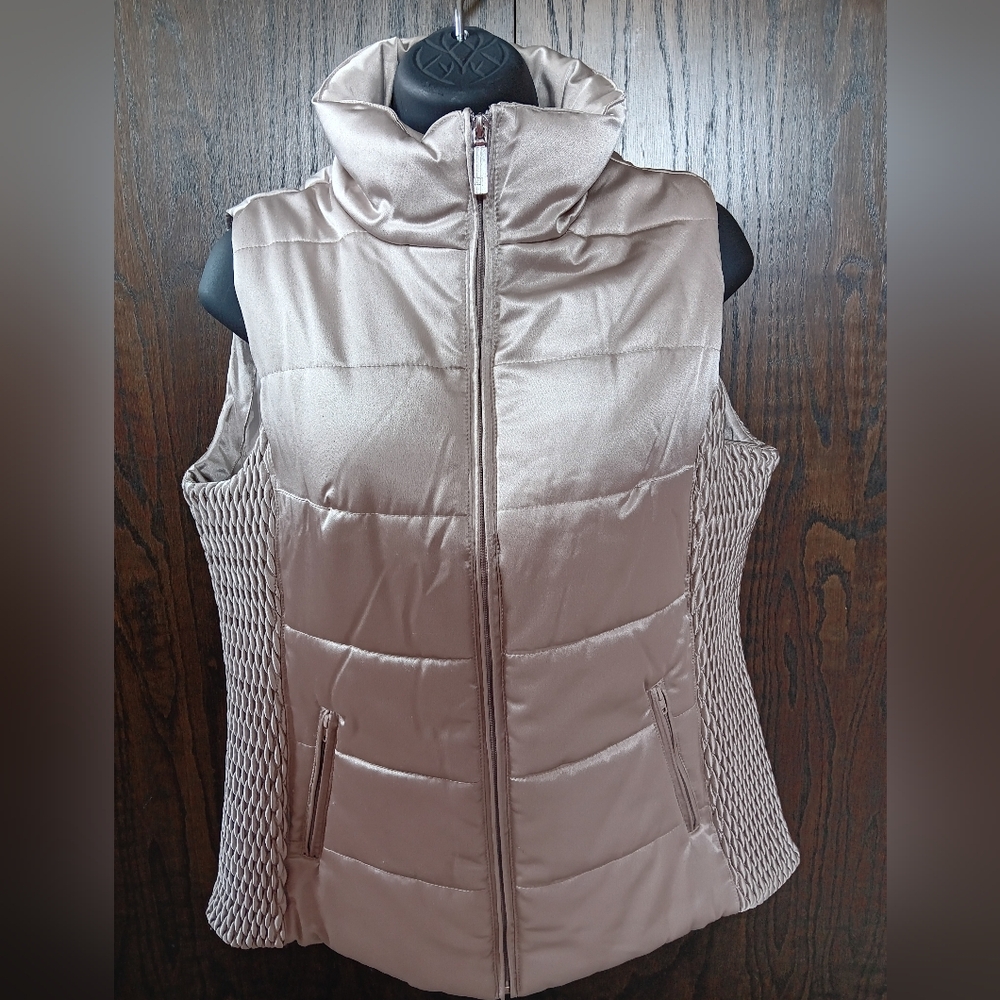 Liz Claiborne Light Brown Puffer Vest